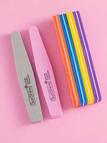 10Pcs Sponge Nail File And Buffers For Nail Art Care Double Sides Design 100/180 Grit Nail Buffer Professional Manicure Nail Tools,Nail Buffer Block Files - Multicolor - View 7