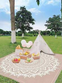 1 PIEZA Nuevo Mantel de picnic grande, impermeable y a prueba de arena, con estampado digital de moda y patrón fresco, suave, ligero y de secado rápido, portátil para camping, picnic, parque, playa, fiesta de verano, primavera y actividades al aire libre - Multicolor - Ver 8