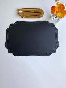 4-Piece Set Meal Mat, Pressed Nordic Style Cup Mat, Dining Mat, Kitchen Accessories, Dining Table Mat, Heat-Resistant And Heat-Resistant Western Style Dining Mat, Suitable For Holiday Decoration, Party Decoration, Desktop Protection Decoration, - Multicolor - View 4