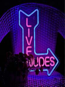 Double Color Neon Arrow Decorative Light - USB Acrylic Sign For Indoor Use, Game Room Ambience, Party Decor, Perfect Gift For Birthdays/Christmas - Multicolor - View 2