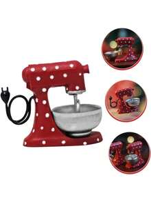 1 chiếc máy trộn mini bằng nhựa chấm bi đỏ trắng, đồ trang trí nhà cửa phong cách retro, phụ kiện trang trí nhà cửa cho tiệc tùng, lễ hội, quà tặng tuyệt vời nhất, mini, trang trí nhà/phòng ngủ/đám cưới/văn phòng/phòng khách, tranh treo tường, trang trí nhà cửa phòng khách - Nhiều màu - Xem 7
