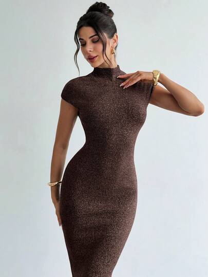 Firerie Elegant High Neck Loose Casual Versatile Sleeveless Knit Sweater Vest, Suitable For Going Out, School, Fall/Winter