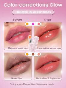 SHEGLAM Silk Slip Lip Oil Balm-Pinky Wink Brand Beauty Makeup Face Paint Cosmetic For Women Girls Perfect For Winter Ideal For Y2K Fancy Fashion Suitable For Birthday Gift Party Ready Best Color - 107 Pinky Wink - View 5