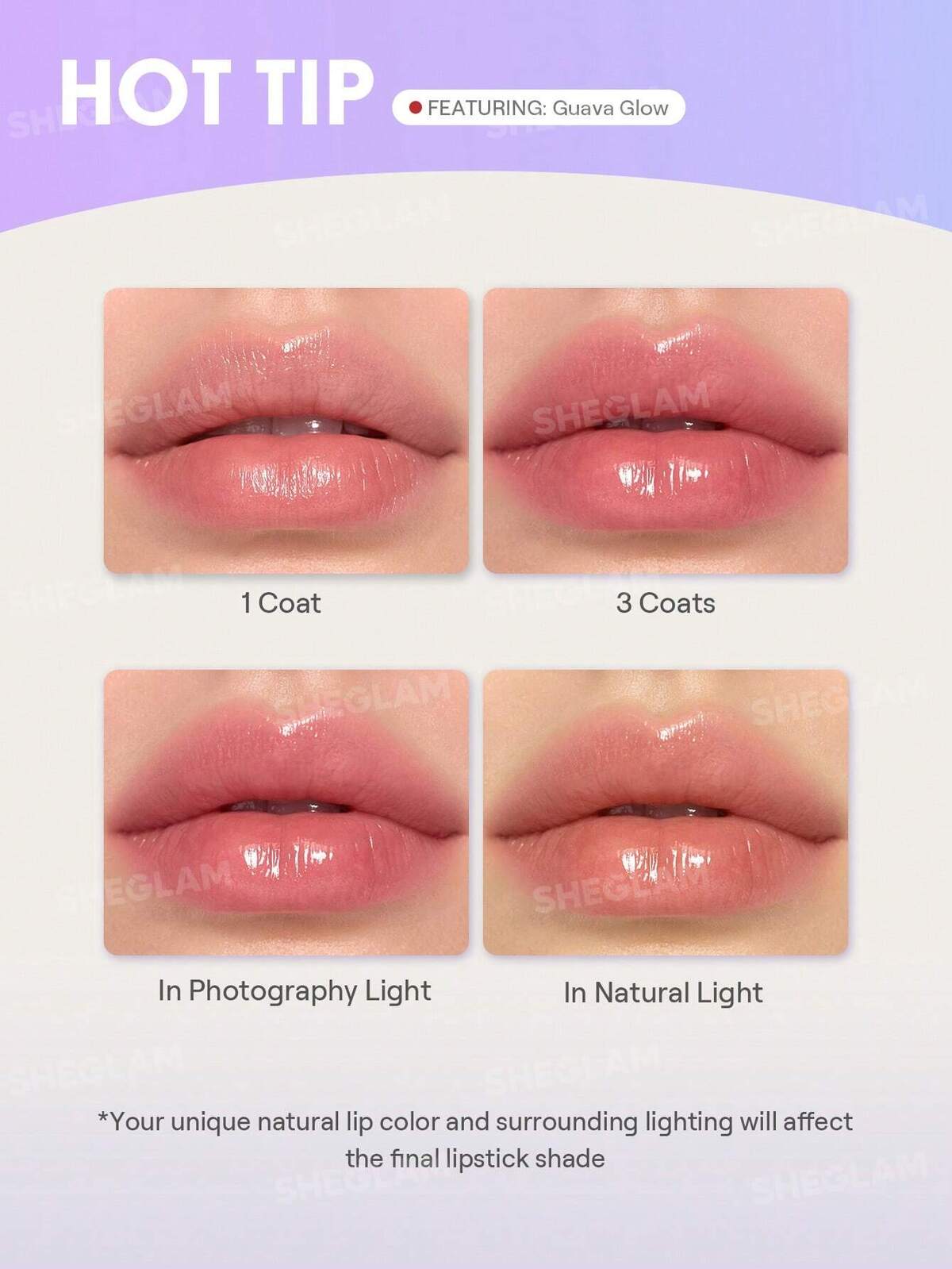 Silk Slip Lip Oil Balm-Guava Glow Brand Beauty Makeup Face Paint Cosmetic For Women Girls Perfect For Spring Summer Ideal For Y2K Fancy Fashion Suitable For Birthday Mother'S Day Gift Rave Party Ready Best Color