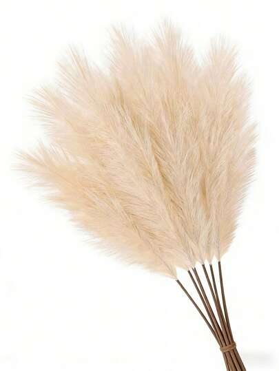 10 pièces/20 pièces - Roseaux artificiels de 55 cm/21,65 pouces de hauteur, faux herbe de pampa, branche de plumes factices pour remplissage de vase au sol, décoration bohème de maison et cuisine, décoration de chambre, décoration de mariage et de fête, décoration de la Saint-Valentin (beige), Saint-Valentin, cadeaux d'anniversaire, de remise de diplôme, décoration d'automne, fausses plantes