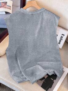 Manfinity Joysei Light Grey Sleeveless Vest For Men