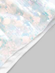 ROMWE Grunge Punk Quần short mini cạp siêu trễ lấp lánh đính sequin gợi cảm dành cho nữ, thích hợp cho mùa hè, đi biển, lễ tốt nghiệp, lễ Phục sinh, buổi hòa nhạc, kỳ nghỉ ở Nashville, dạ hội, phong cách đường phố, lễ hội âm nhạc. - Nhiều màu - Xem 4