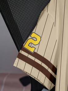 LOONEY TUNES X SHEIN Plus Size Striped Letter & Cartoon Graphic Round Neck Short Sleeve T-Shirt - White - View 4