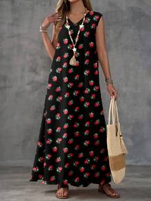 EMERY ROSE 女士休闲玫瑰碎花连衣裙，适合春夏穿着 - 彩色 - 查看 3