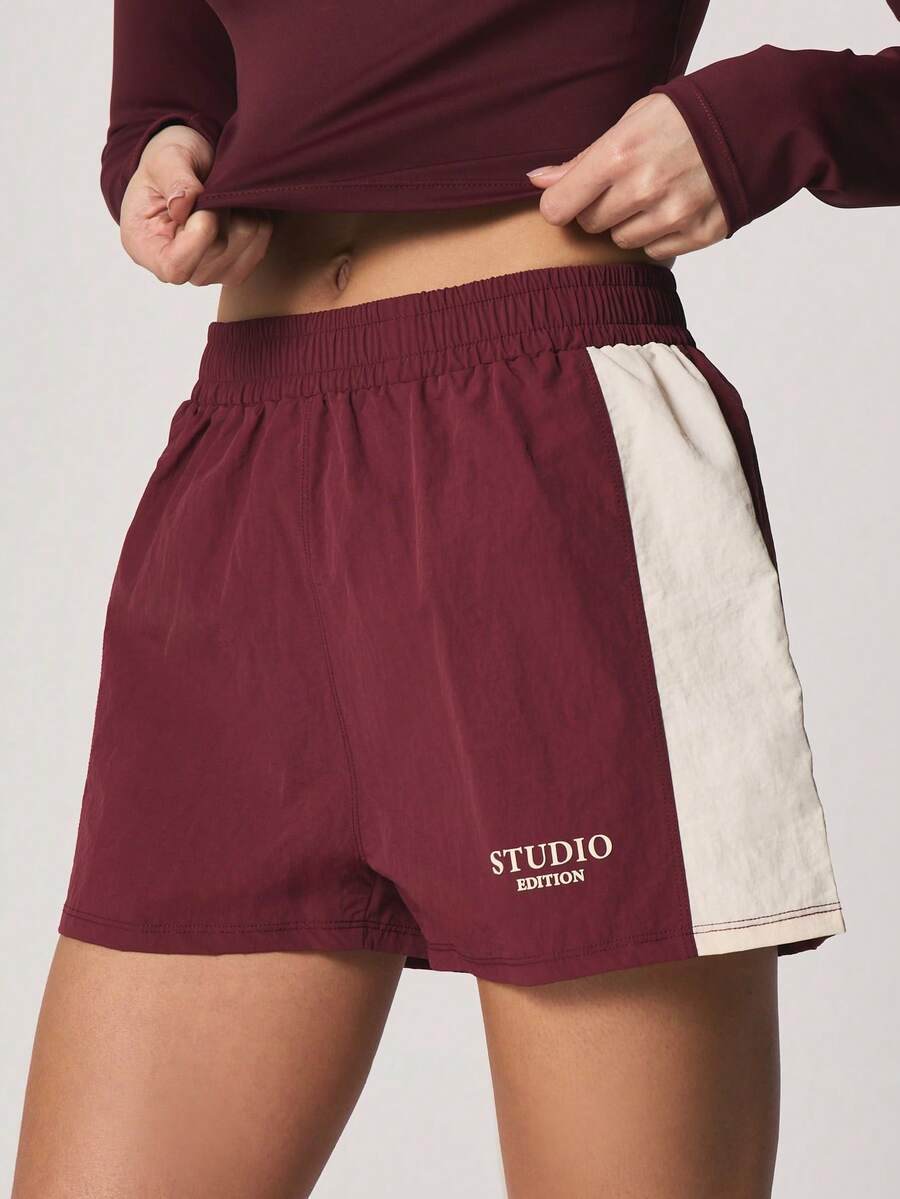 MISSGUIDED Edition Contrast Panel Elastic Waistband Sports Training Shorts With Side Stripe Detail Perfect For Running Workout Active Lifestyle - Multicolor - View 1