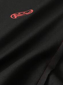 ROMWE MEN Men's Patchwork Contrast Color Pullover Sweatshirt, Loose Fit