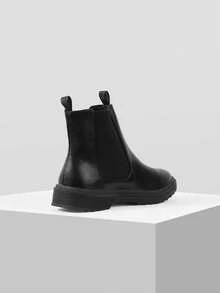 Mnmlis Women's Casual Versatile Flat Ankle Boots Valentine's Day - Black - View 3