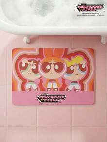 THE POWERPUFF GIRLS X Joivida 1个宠物食品垫，可爱卡通印花防水餐垫 - 紅色和粉色 - 查看 5