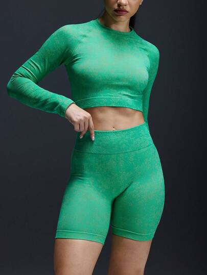 Powerista 女士纯色高腰休闲百搭日常运动户外紧身短裤