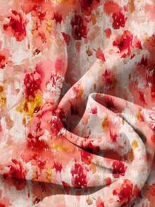 Rusticease 女士V领纽扣短袖碎花休闲衬衫，适合夏季、情人节、夏季上衣、春季女士休闲衬衫、休闲装 - 彩色 - 查看 4