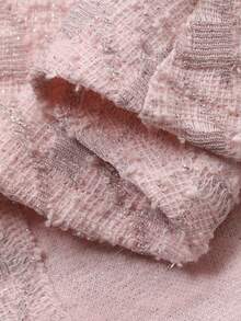 DAZY Women's Sexy & Elegant Off-Shoulder Contrast Ruffle Houndstooth Jacquard Mermaid Hem Fitted Dress - Pink - View 7