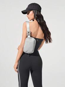 GLOWMODE 1L Zipper Everywhere Belt Bag Water Repellent Waist Crossbody Bags With Adjustable Strap Fall Winter - Elegant gray - View 8