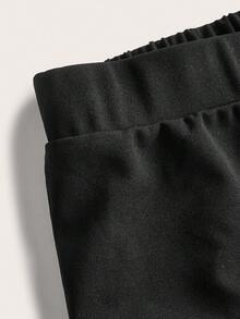 Ellevyn 大码金色吊带露背上衣，金属系带，无袖衬衫上衣搭配金属扣长裤两件套，休闲派对装。 - 黑色 - 查看 15