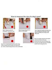 防滑红色宠物鞋，适合小型犬（不防水） - 紅色 - 查看 6