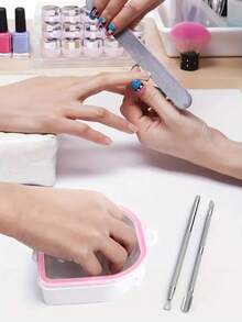 1件/2件/3件套手指形美甲卸甲碗 美甲工具 指甲边缘推棒/指甲边缘剥离器/凝胶指甲油卸除浸泡碗 三件套护理碗 适用于美甲沙龙 - 彩色 - 查看 2