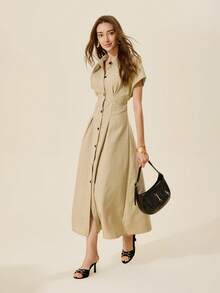 CUCCOO BASICS 8.8厘米高跟黑色PU皮革复古风凉鞋，配金色搭扣装饰 - 黑色飛織 - 查看 9