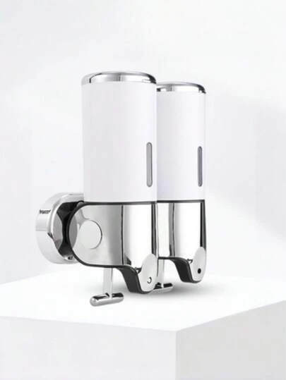 1 st väggmonterad tvåldispenser för badrum/kök, schampo/duschgel/handtvätt/diskmedel/lotion, manuell påfyllningsbar pump, återanvändbar för hem, kök, badrum, restaurang, hotell, skola