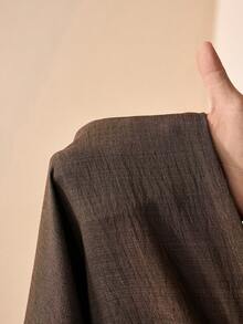 Zivah 2026 Spring/Summer New Music Festival, Easter, St. Patrick's Day, Valentine's Day, Date, Western, Nomadic, Birthday Party, Graduation, College, Student, Daily Casual, Basic Versatile, Leisure, Vacation, Cruise Travel, Beach, Sunbathing, Viral , Streetwear, Wedding Guest Boho, Commute, Brunch, Airport, Party, Holiday Outing, Office Wear, Halter Neck Ruched Criss-Cross Pocket Wide Leg Linen Brown Jumpsuit - Brown - View 9