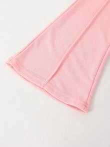 Bộ đồ thể thao thường ngày dành cho bé gái tuổi teen, gồm áo nỉ dài tay cổ tròn in hình quả anh đào và quần nỉ. - Hồng - Xem 7