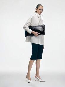 Mnmlis Women's Elegant Pointed Toe Slip-On Pumps For Christmas - White - View 3