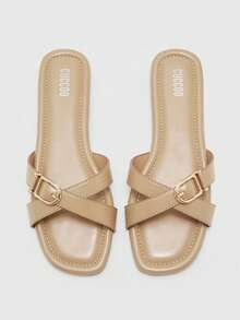 CUCCOO BIZCHIC Women Flat Sandals - Khaki - View 4