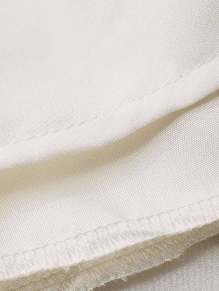 Women's Round Neck Sleeveless Lace Patchwork Cinched Waist Waist Pullover Blouse And Long Skirt Elegant 2-Piece Set