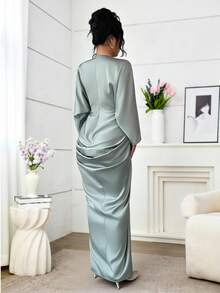 Yasmyna Elegantes Damen-Kleid im arabischen Stil mit 3D-Blumendekor