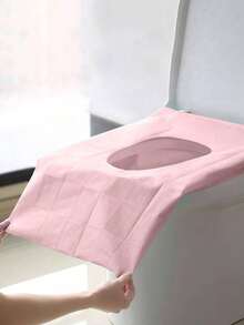 10pcs/20pcs Disposable Toilet Seat Covers, 10pcs/Pack, Individually Wrapped, Paper Material, Portable Hygienic Waterproof Toilet Pad, Extended Coverage Area, Suitable For Hotels, Public Places, Travel, Leisure Clubs And Home Use, Bathroom Decor, Autumn Decor - Multicolor - View 5