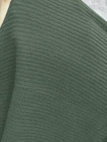 SHEIN Maternity Casual Solid Color Fitted Skirt, Summer Fall - Green - View 7