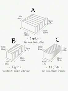 White Mesh Underwear Organizer Drawer Divider Multifunctional Closet Storage Box See Through Design Foldable Space Saving Solution - White - View 3