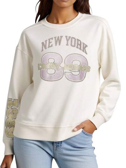 DKNY New York 89 Women's Sweatshirt Beige