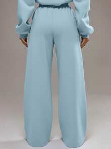 Musera Sport 超大款阔腿慢跑裤，仅限运动裤，适合板式网球、运动健身、休闲运动。 - 淺藍色 - 查看 5