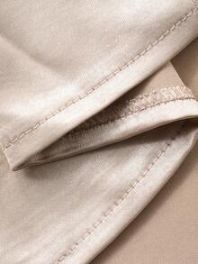 DAZY 女士优雅亮片拼接褶皱长连衣裙，春夏婚礼宾客礼服 - 粉色 - 查看 10