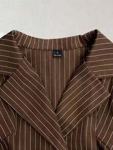 GlowEve A Two Pieces Autumn Set For Women's Elegant And Commuting Style Woven Together - Coffee Brown - View 6