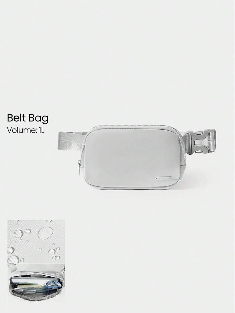 1L Zipper Everywhere Belt Bag Water Repellent Waist Crossbody Bags With Adjustable Strap  Spring Summer