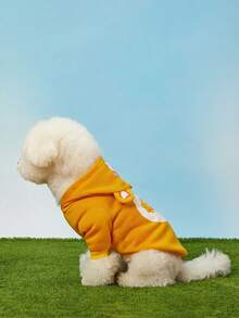 Care Bears X PETSIN 1件装 朋友熊宠物猫狗通用连帽衫 可爱小熊印花 3D 耳朵装饰 黄色舒适狗狗连帽衫 - 黃色 - 查看 4