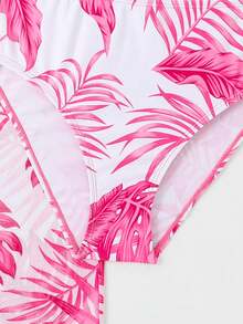 SHEIN 3 delar bikiniset med spaghettiband och byxor för sommarsemester och stranden för tjejer, nude - Multifärgad - Visa 4