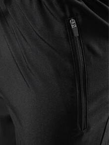 Manfinity Quần thể thao nam kiểu bạn trai có dây rút, túi khóa kéo, quần chạy bộ nam, quần tập luyện nhẹ, thoáng khí cho mùa thu - màu đen - Xem 5