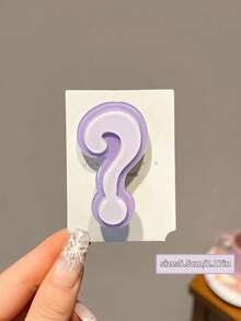 Joivida 1个糖果色趣味问号发夹，创意刘海，展现夏季新款女士发饰，渐变问号发夹，可爱发夹，趣味设计，休闲风格，展现时尚个性，装饰发夹，青春发夹 - 彩色 - 查看 13