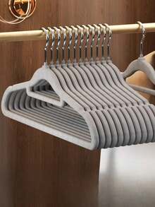 5/10/40个装家用成人褶皱布衣架，防滑设计，防止肩部堆积，适用于衣柜收纳，节省空间，可轻松悬挂弧度较大的衣物。衣物支撑衣架，是服装店的理想之选。可用于整理衣物、西装、衬衫、领带、女式衬衫、裙子和裤子。 - 彩色 - 查看 2