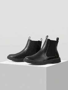 Mnmlis Women's Casual Versatile Flat Ankle Boots Valentine's Day - Black - View 2