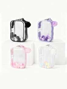 Display Storage Bag, Transparent Cabinet Dustproof Pouch For Chic Monster, Portable & Waterproof PVC Organizer With Keychain For Dolls, Toys, Cables, Ideal For Birthday/Christmas Gifts(Doll Not Included) - Multicolor - View 16