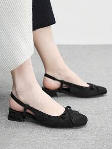 CUCCOO BIZCHIC 女士金色基础通勤百搭平底鞋，适合圣诞节穿着 - 耀夜黑 - 查看 7
