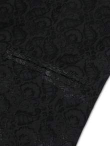 Officeau Men's Jacquard Business Party Banquet Vest, Does Not Include Tie And Shirt - Black - View 5