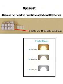 4/6/8/10/12/14颗LED三色化妆镜灯泡，USB洗脸盆化妆镜灯浴室梳妆台照明活动LED壁灯